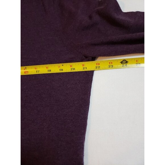 Ted Baker Mens Purple V-Neck Sweater wool silk cashmere  Size 5 - Picture 10 of 16